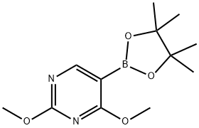 2,4-Dimethoxy-5-(4,4,5,5-tetramethyl-[1,3,2]dioxaborolan-2-yl)-pyrimidine Structure