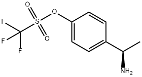 Methanesulfonic acid, 1,1,1-trifluoro-, 4-[(1R)-1-aminoethyl]phenyl ester Structure