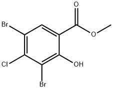 Methyl 3,5-dibromo-4-chlorosalicylate Structure
