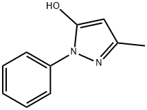 3-methyl-1-phenyl-1H-pyrazol-5-ol  Structure