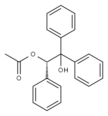 (S)-(-)-2-HYDROXY-1,2,2-TRIPHENYLETHYL ACETATE Structure