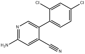 4-Pyridinecarbonitrile,  2-amino-5-(2,4-dichlorophenyl)- Structure