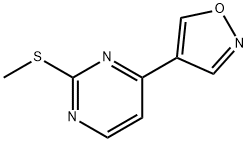 4-(isoxazol-4-yl)-2-(methylthio)pyrimidine Structure