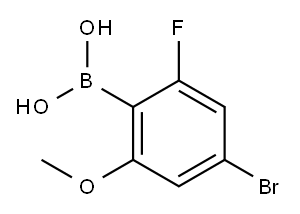 4-Bromo-2-fluoro-6-methoxyphenylboronic acid Structure