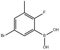 5-Bromo-2-fluoro-3-methylphenylboronic acid Structure