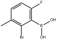 2-Bromo-6-fluoro-3-methylphenylboronic acid Structure