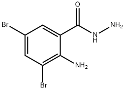 2-AMINO-3,5-DIBROMOBENZENE-1-CARBOHYDRAZIDE Structure