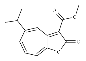 5-ISOPROPYL-3-(METHOXYCARBONYL)-2H-CYCLOHEPTA[B]FURAN-2-ONE Structure