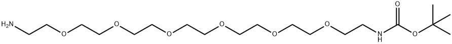 22-Amino-5,8,11,14,17,20-hexaoxa-2-azadocosanoic acid 1,1-dimethylethyl ester Structure