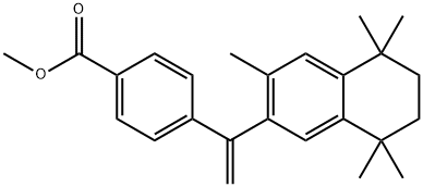 Benzoic acid, 4-[1-(5,6,7,8-tetrahydro-3,5,5,8,8-pentamethyl-2-naphthalenyl)ethenyl]-, methyl ester Structure
