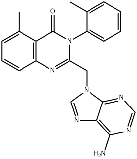 2-[(6-Amino-9H-purin-9-yl)methyl]-5-methyl-3-(2-methylphenyl)-4(3H)-quinazolinone Structure