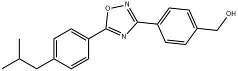 (4-(5-(4-isobutylphenyl)-1,2,4-oxadiazol-3-yl)phenyl)methanol Structure