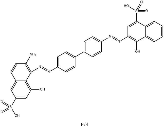 6-Amino-4-hydroxy-5-[[4'-[(1-hydroxy-4-sodiosulfo-2-naphthalenyl)azo]-1,1'-biphenyl-4-yl]azo]naphthalene-2-sulfonic acid sodium salt Structure