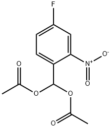 1-(4-Fluoro-2-nitrophenyl)methanediol 1,1-diacetate Structure
