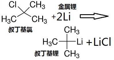 叔丁基氯(含叔丁醇)与含钠的锂在正戊烷中回流温度下反应制备叔丁基锂