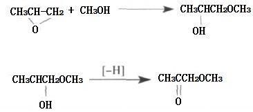 甲氧基丙酮的制备的化学反应式