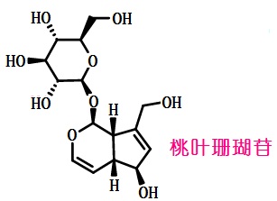 桃叶珊瑚苷结构式