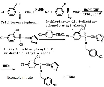synthetic route of econazole nitrate