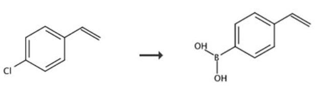 4-乙烯基苯硼酸的合成路线