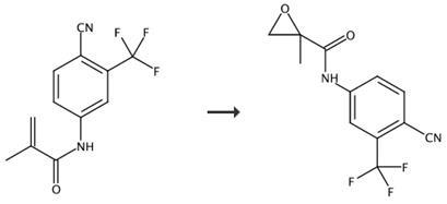 N-[4-氰基-3-(三氟甲基)苯基]甲基环氧丙烯酰胺的合成路线