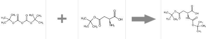 叔丁氧羰基-L-天冬氨酸-4-叔丁酯的合成反应式