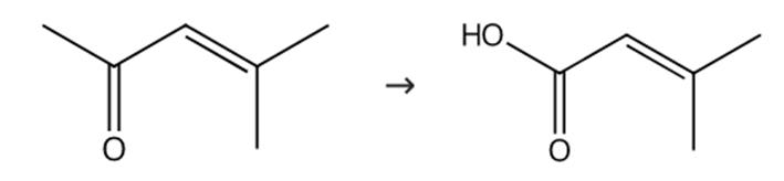 图3 3，3-二甲基丙烯酸的合成路线。