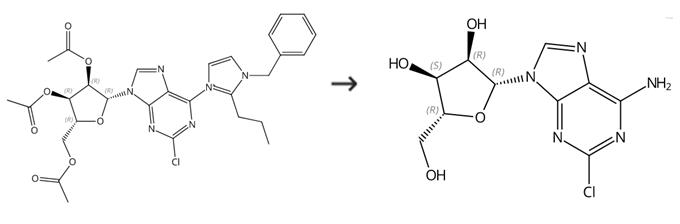 图2 2-氯腺嘌呤核苷的合成路线。