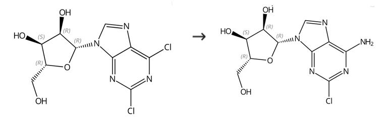 图3 2-氯腺嘌呤核苷的合成路线。