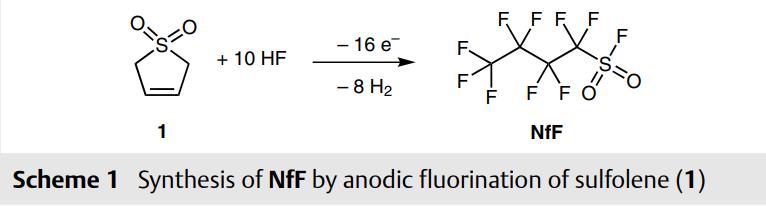 synthesis of Nonafluorobutanesulfonyl fluoride