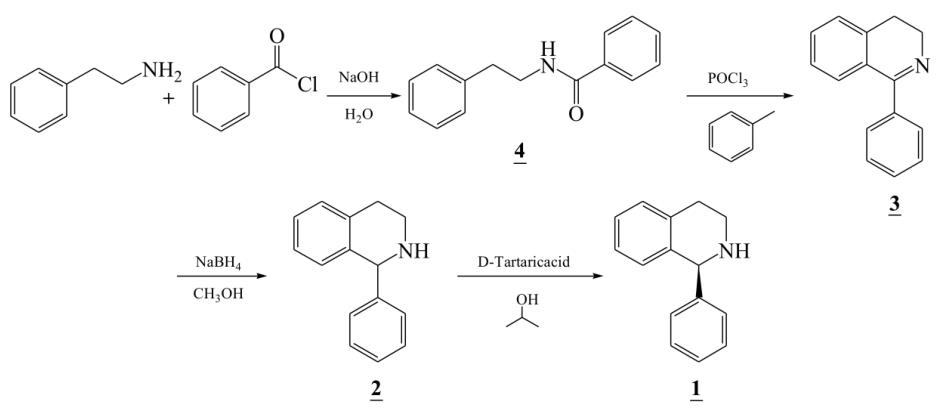 （S）-1-苯基-1，2，3，4-四氢异喹啉的合成