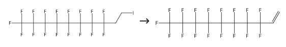 synthesis of 1H,1H,2H-Perfluoro-1-decene