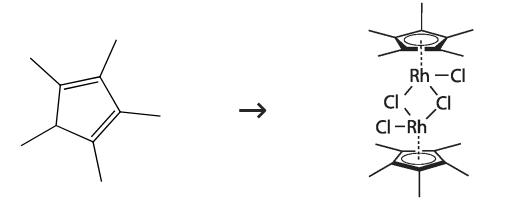 二氯(五甲基环戊二烯基)合铑(III)二聚体的合成路线