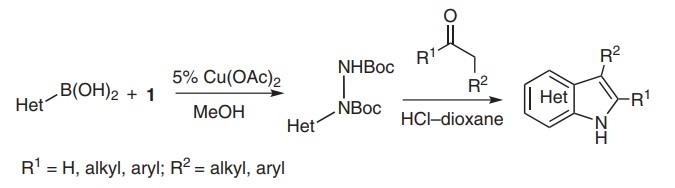 偶氮二甲酸二叔丁酯用于从硼酸和烯化醛、酮制备氮唑和吡咯融合杂环。.jpg
