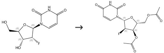 2'-氟-2'-脱氧尿苷的酰化反应