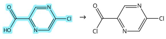 5-氯吡嗪-2-羧酸的酰氯化反应