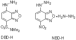 DBD-H,NBD-H・H2NNH2の二種類がある