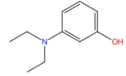 图1 3-羟基-N，N-二乙基苯胺的结构