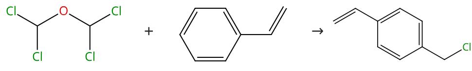 图2 4-氯甲基苯乙烯的合成路线