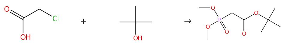 图2 二甲氧基膦酰基乙酸叔丁酯的合成路线