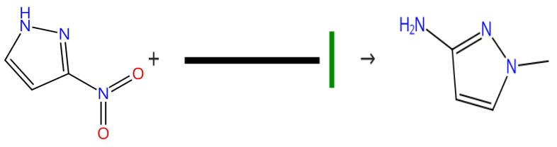 图1 N-甲基-3-氨基吡唑的合成路线