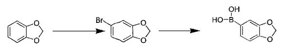 3，4-亚甲基苯硼酸合成路线