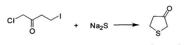 制备四氢噻吩-3-酮的反应