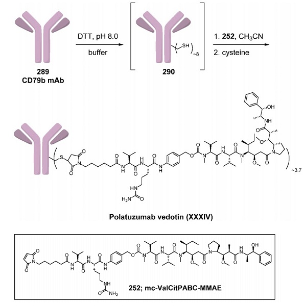 1313206-42-6 Polatuzumab vedotinantibody-drug conjugateSynthesis methodCD79b