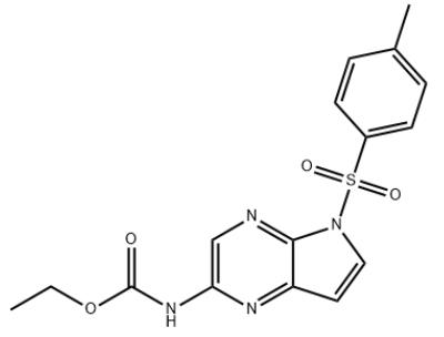 N-[5-[(4-甲基苯基)磺酰基]-5H-吡咯并[2,3-B]吡嗪-2-基]氨基甲酸乙酯的制备