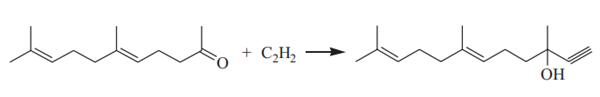 3,7,11-trimethyldodeca-6,10-dien-1-yn-3-ol synthesis