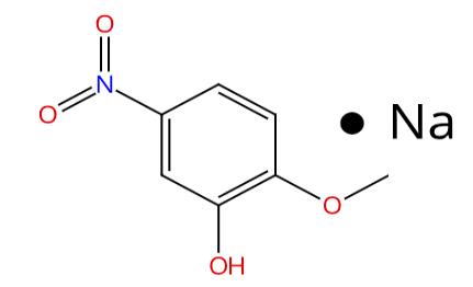 图15-硝基愈创木酚钠的结构