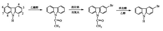 图1 3－溴咔唑合成反应式.png