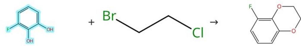 3-氟邻苯二酚的环化醚化反应