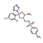 (5R-cis)-Toluene-4-sulfonic acid 5-(2,4-difluorophenyl)-5-(1H-1,2,4-triazol-1-yl)methyltetrahydrofuran-3-ylmethyl ester pictures