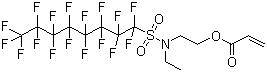 CAS # 423-82-5, 2-(N-Ethylperfluorooctanesulfonamido)ethyl acrylate, 2-[Ethyl[(heptadecafluorooctyl)sulphonyl]amino]ethyl acrylate